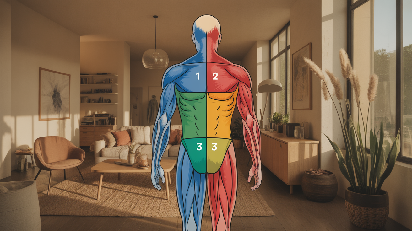 Diagramme faisceaux muscle fessiers simplifie
