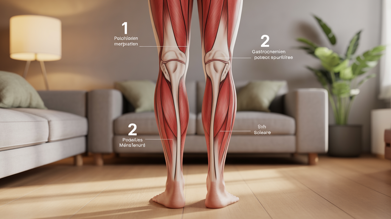 schema muscle mollet gastrocnemien soleaire