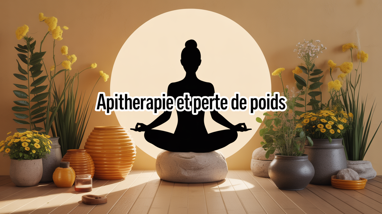 apitherapie perte de poids illustration silhouette miel ruche