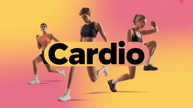 Personnages font des exercices cardio comme course velo corde jumping jacks