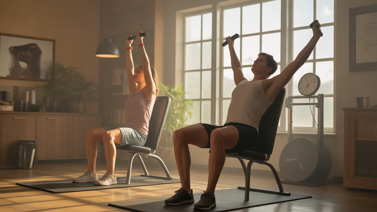 musculation bras exercices pompes dips illustration