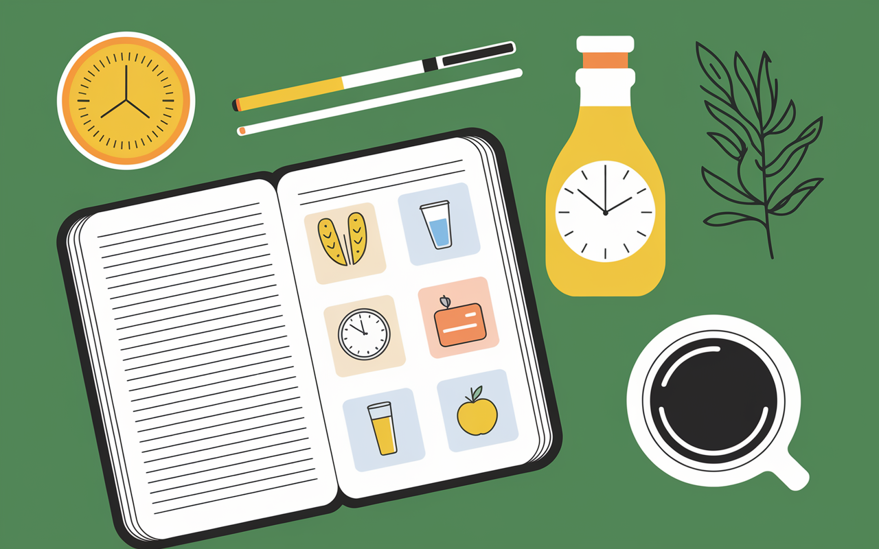 conseils vinaigre de cidre glycemie carnet pictogrammes