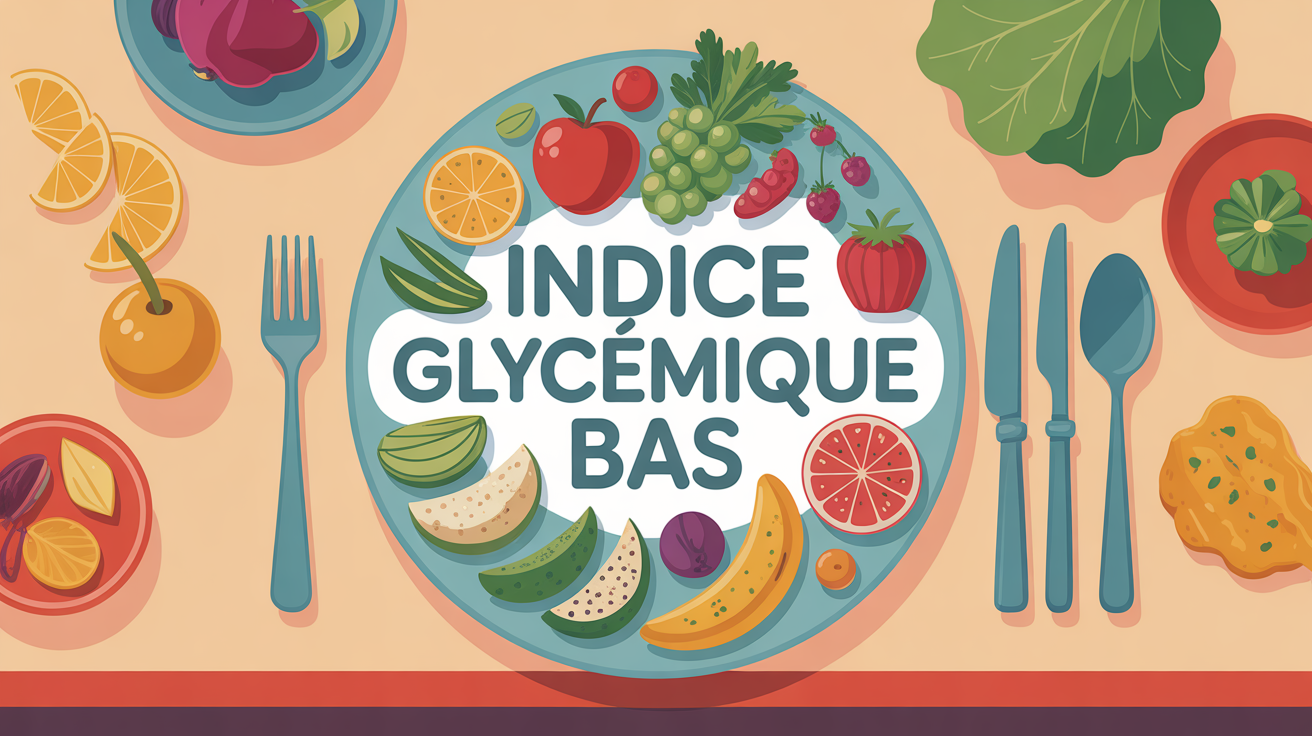 Indice glycémique bas assiette aliments variés