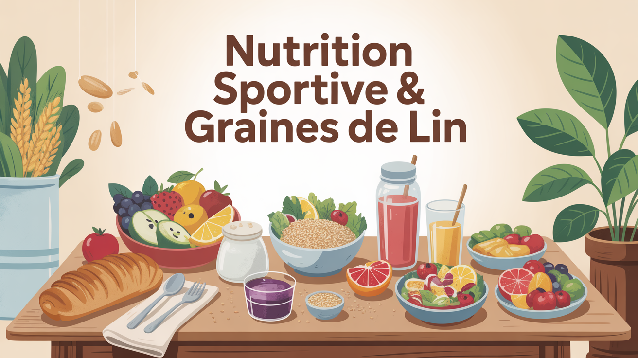 Graines de lin centre d’une table santé familiale