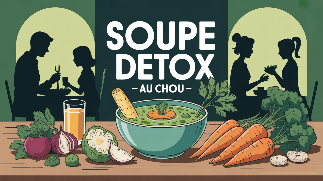 Bol soupe detox au chou table famille healthy