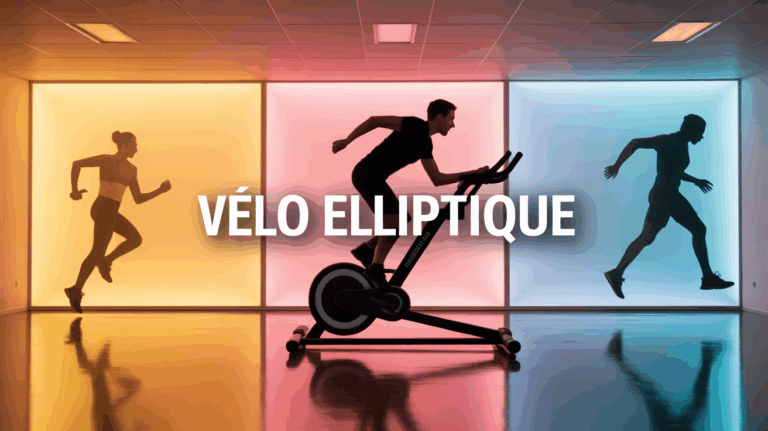 Velo elliptique moderne entrainement complet ambiance sportive