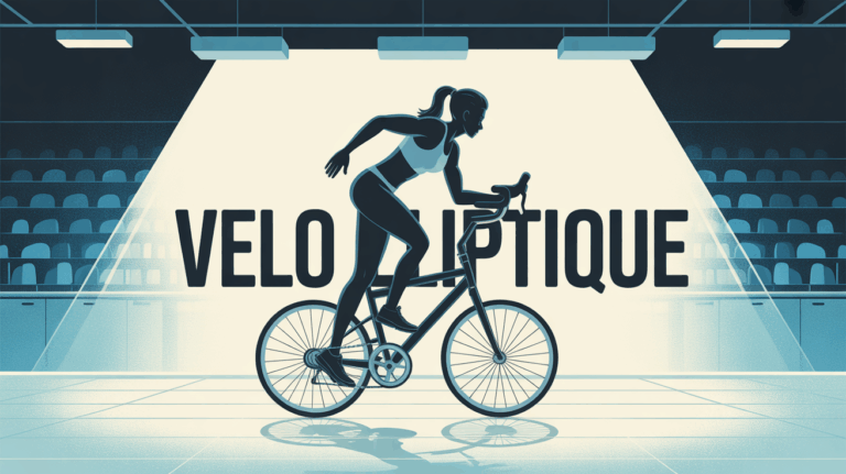 Illustration vélo elliptique posture dynamique
