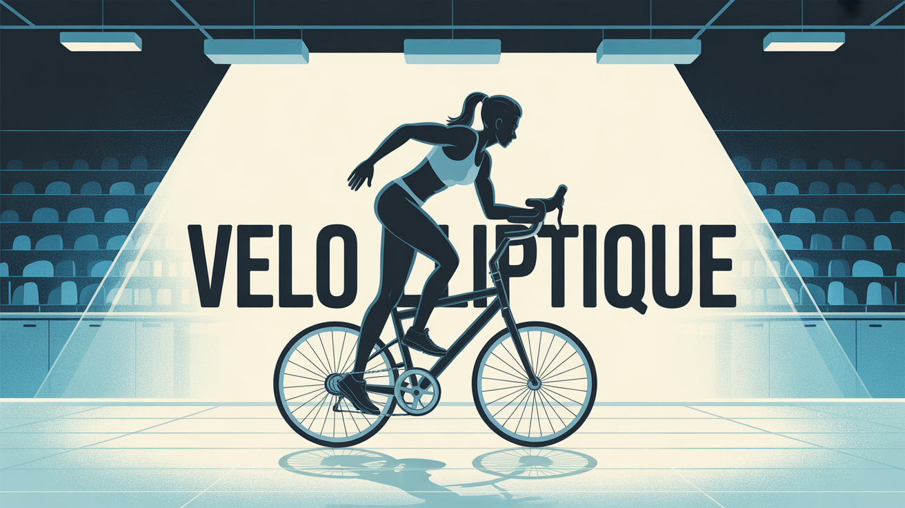 Illustration vélo elliptique posture dynamique