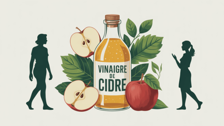 vinaigre de cidre bouteille pommes bienfaits santé