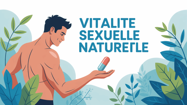 Homme serein avec plantes et capsule Viril Top