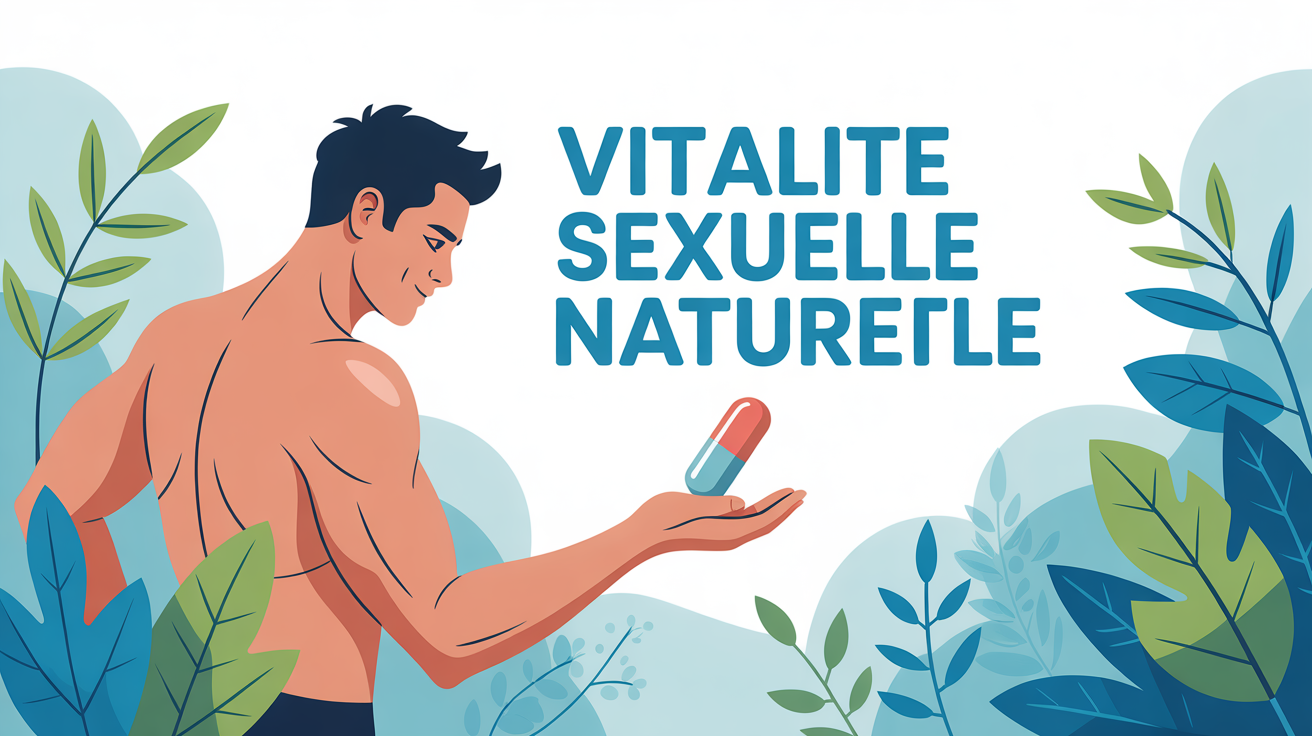 Homme serein avec plantes et capsule Viril Top