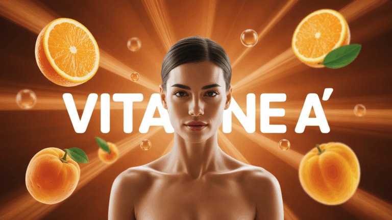 vitamine a portrait peau lumineuse molecules fruits