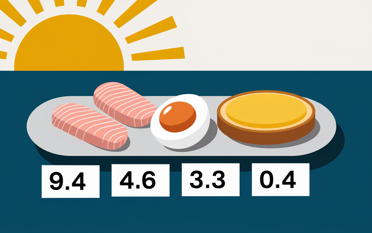 Poisson, œuf, margarine, soleil, infographie vitamine D