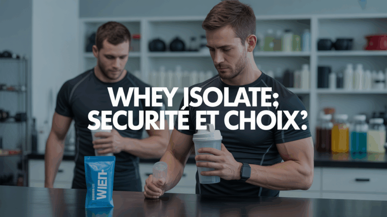 athlete avec whey isolate et shaker sécurité