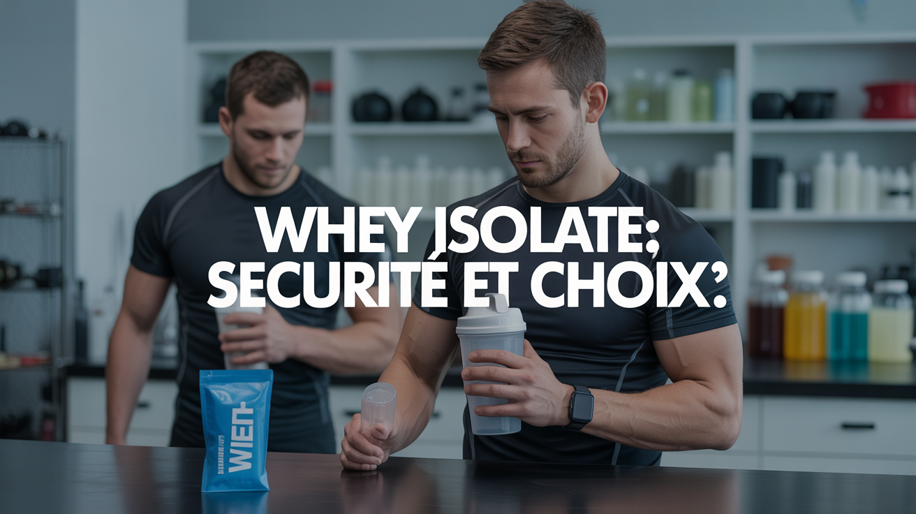 athlete avec whey isolate et shaker sécurité