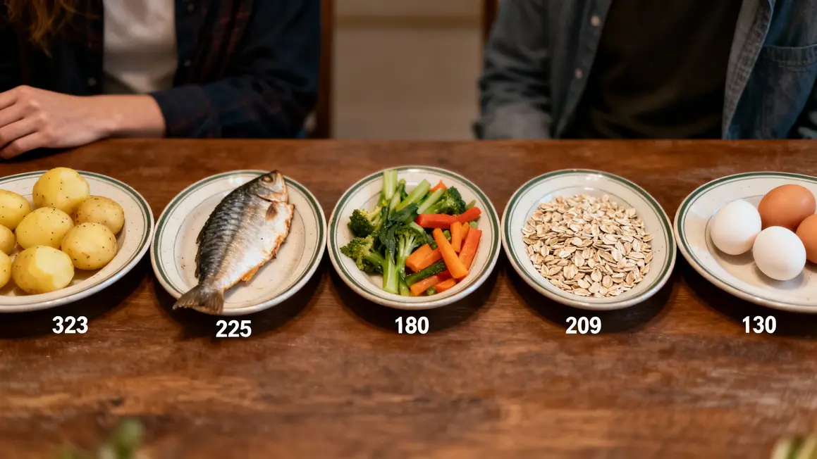 Assiettes aliments riches en indice satiété pour musculation