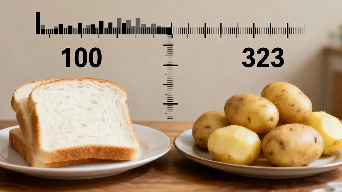 Echelle indice satiété pain blanc et pommes de terre