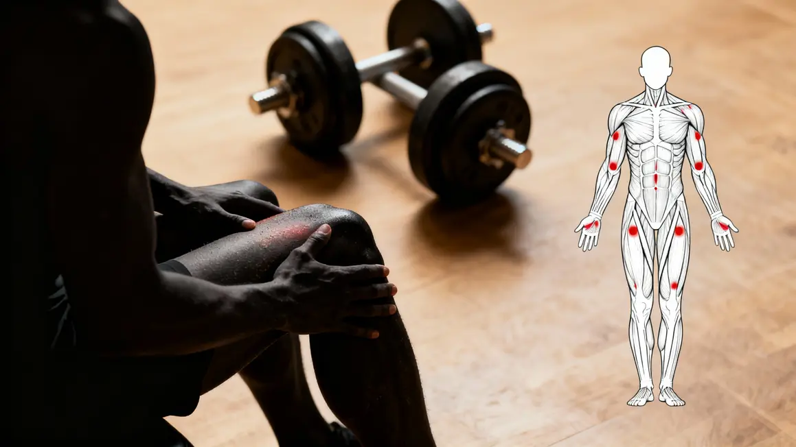 Massage cuisses courbatures musculation