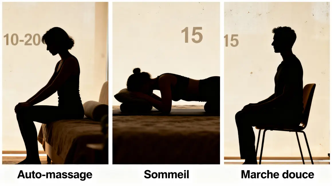 Récupération musculation marche sommeil massage