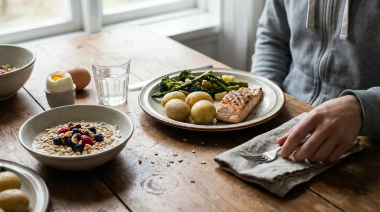 Table avec aliments riches en indice satiété pour musculation
