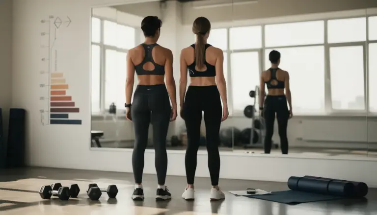 Homme et femme ventre plat salle de sport musculation