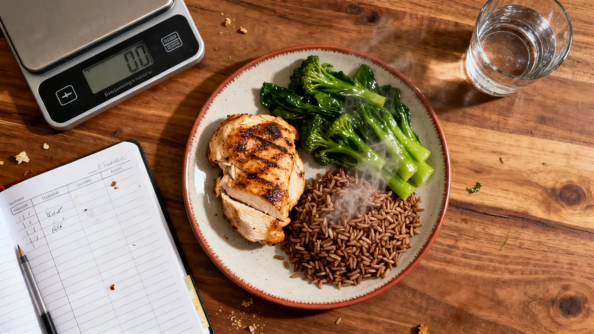 Repas équilibré régime pour maigrir sportif suivi calorique