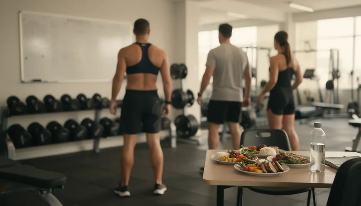 Salle de sport sèche rapide repas sains
