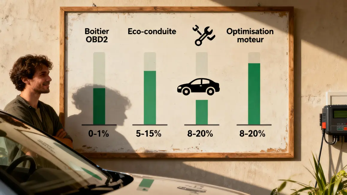 Tableau résultats OptiFuel économies carburant réel