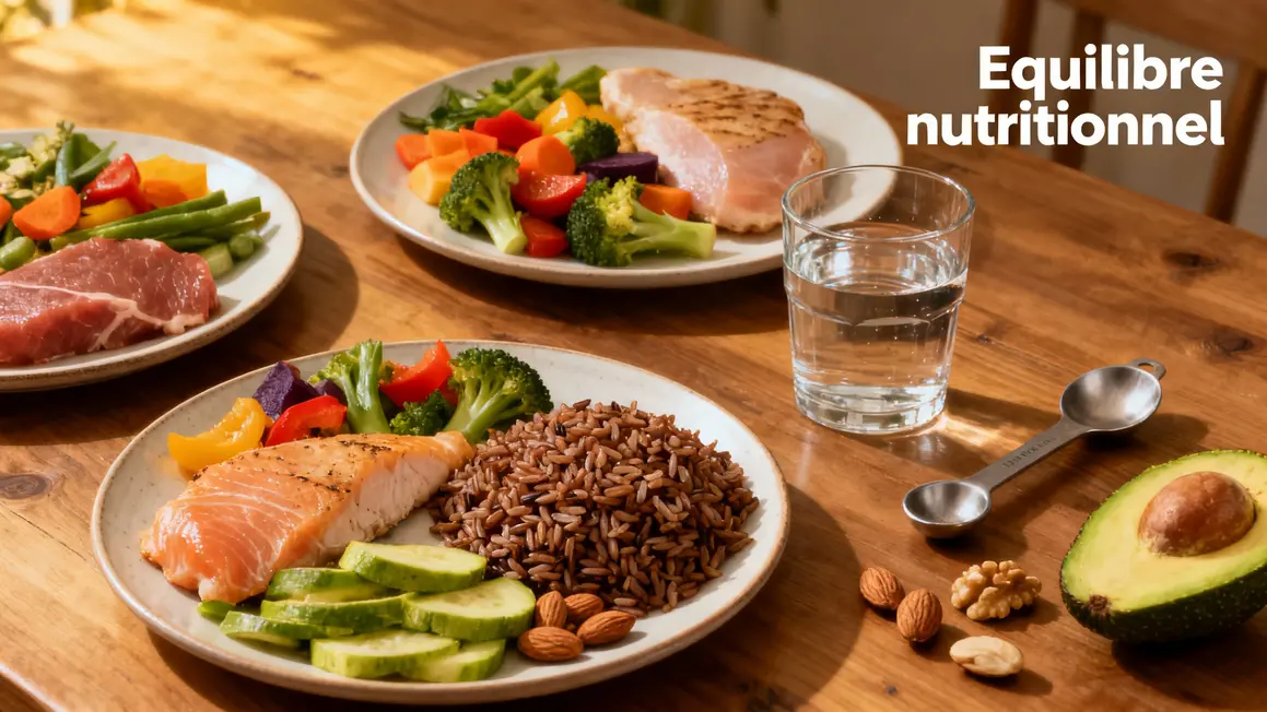 assiettes equilibre nutritionnel musculation riz complet proteines legumes