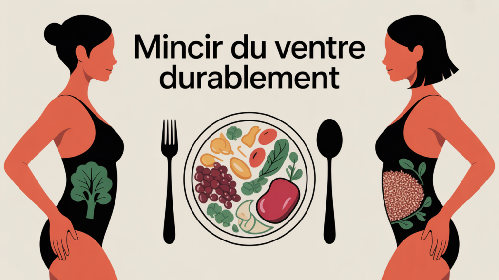 Silhouette femme assiette saine maigrir du ventre alimentation