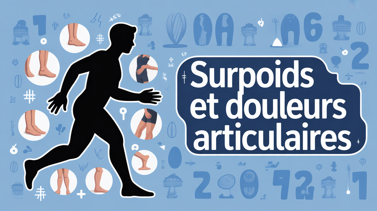 Illustration perte de poids et douleurs articulaires genoux hanches