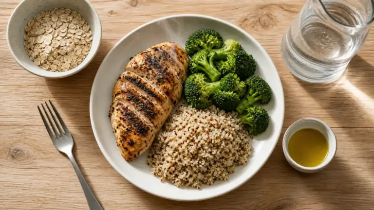 Plan alimentaire pour perte de poids : protéines, fibres, légumes, quinoa