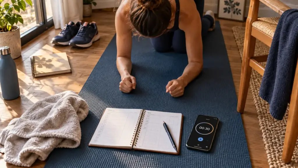 Femmes fitness : gainage à la maison, progression sans s’épuiser