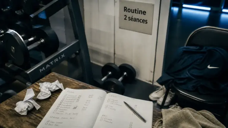 Motivation musculation : carnet et routine 2 séances en salle