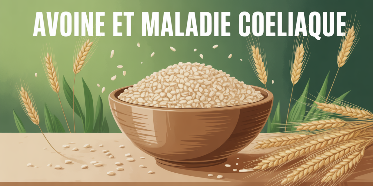 Bol d'avoine stylisé, maladie cœliaque, en illustration