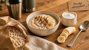 Flocons d'avoine musculation : porridge entraînement