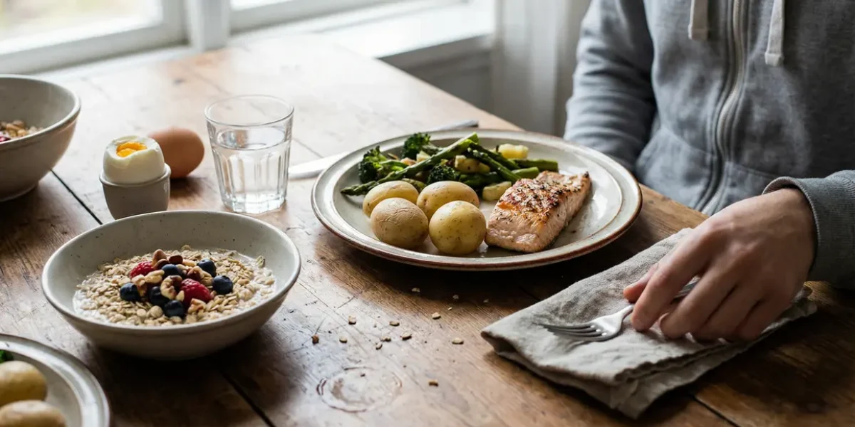 Table avec aliments riches en indice satiété pour musculation