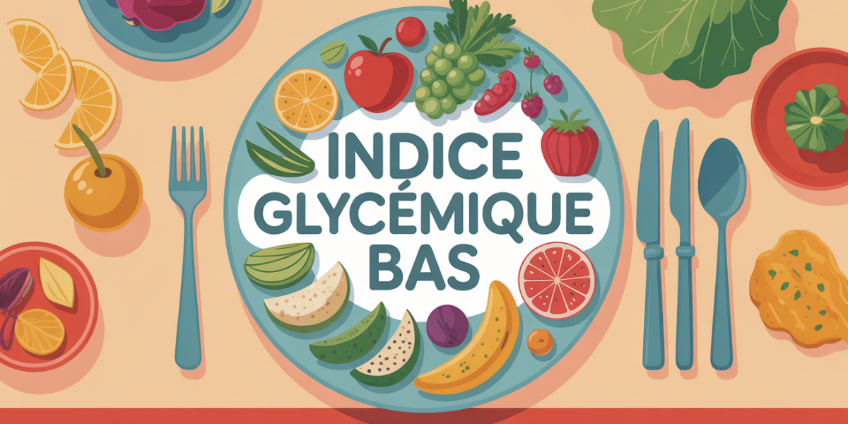 Indice glycémique bas assiette aliments variés