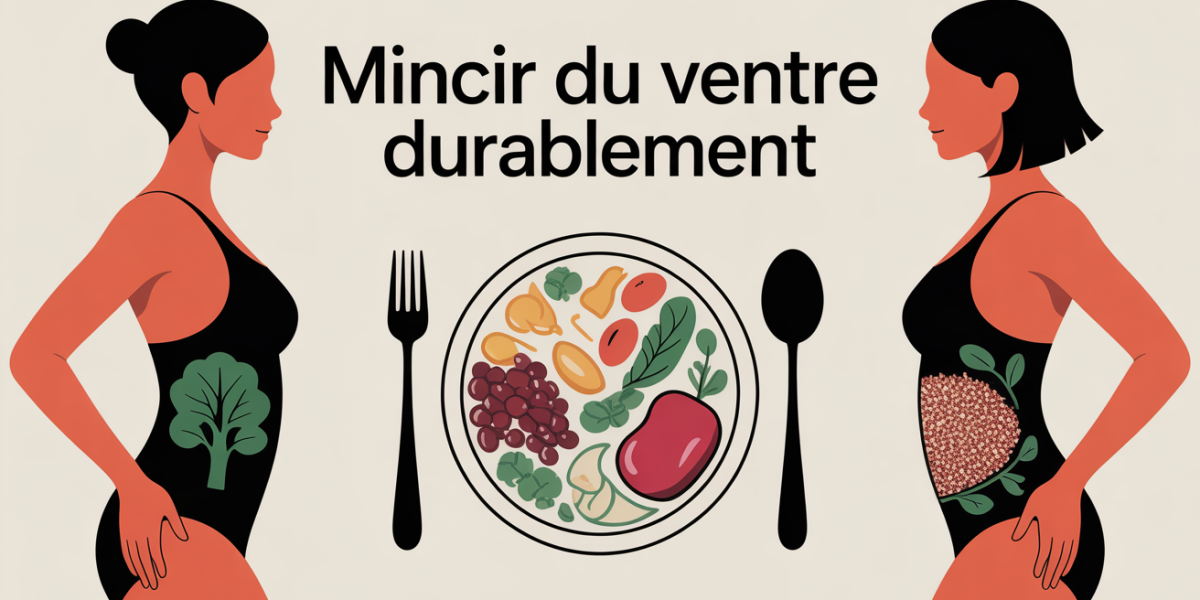 Silhouette femme assiette saine maigrir du ventre alimentation