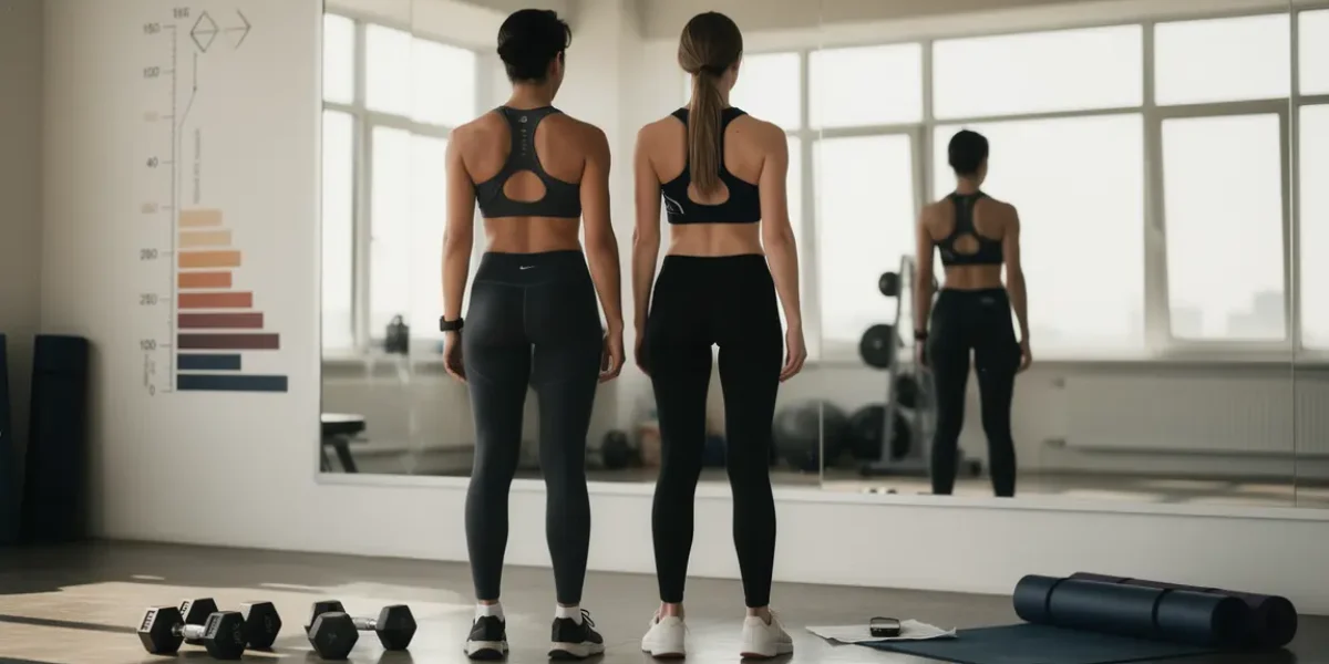 Homme et femme ventre plat salle de sport musculation