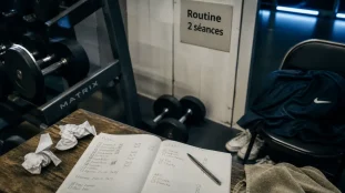 Motivation musculation : carnet et routine 2 séances en salle