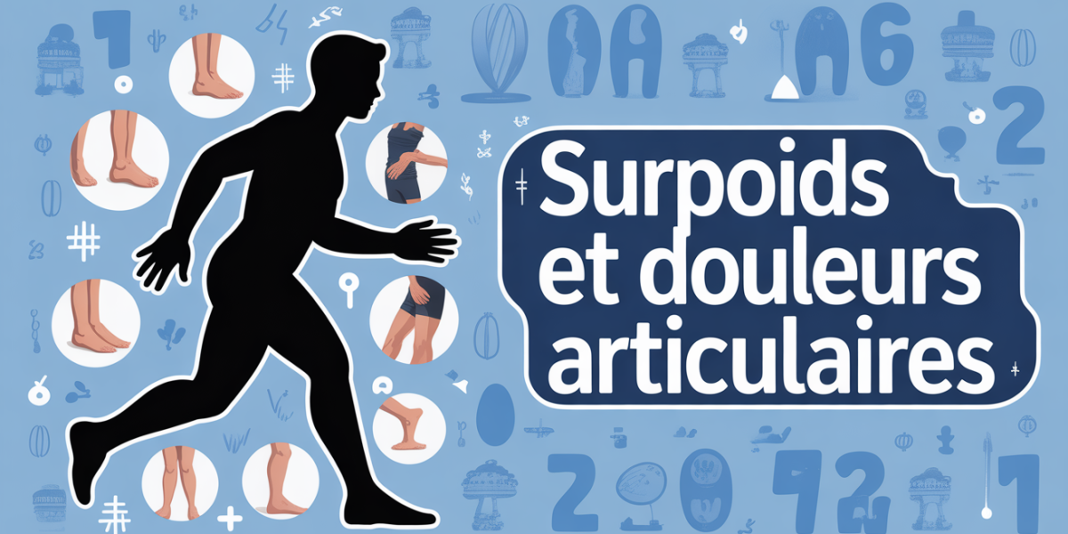 Illustration perte de poids et douleurs articulaires genoux hanches