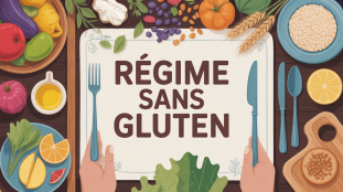 plan de table d aliment sans gluten illustration
