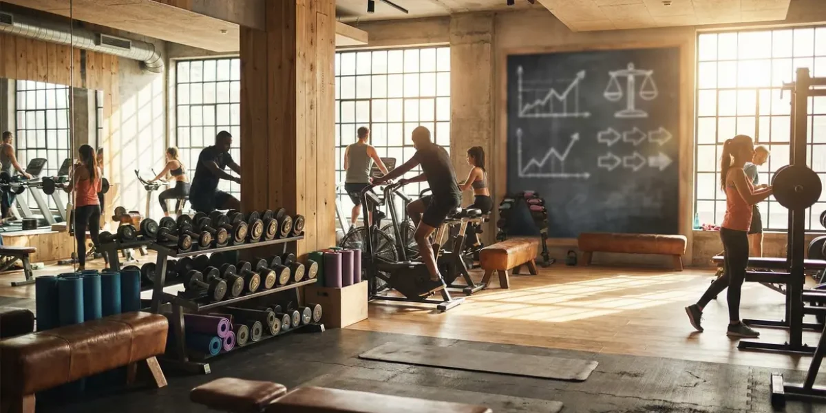 Salle musculation cardio personnes haltères perte de poids