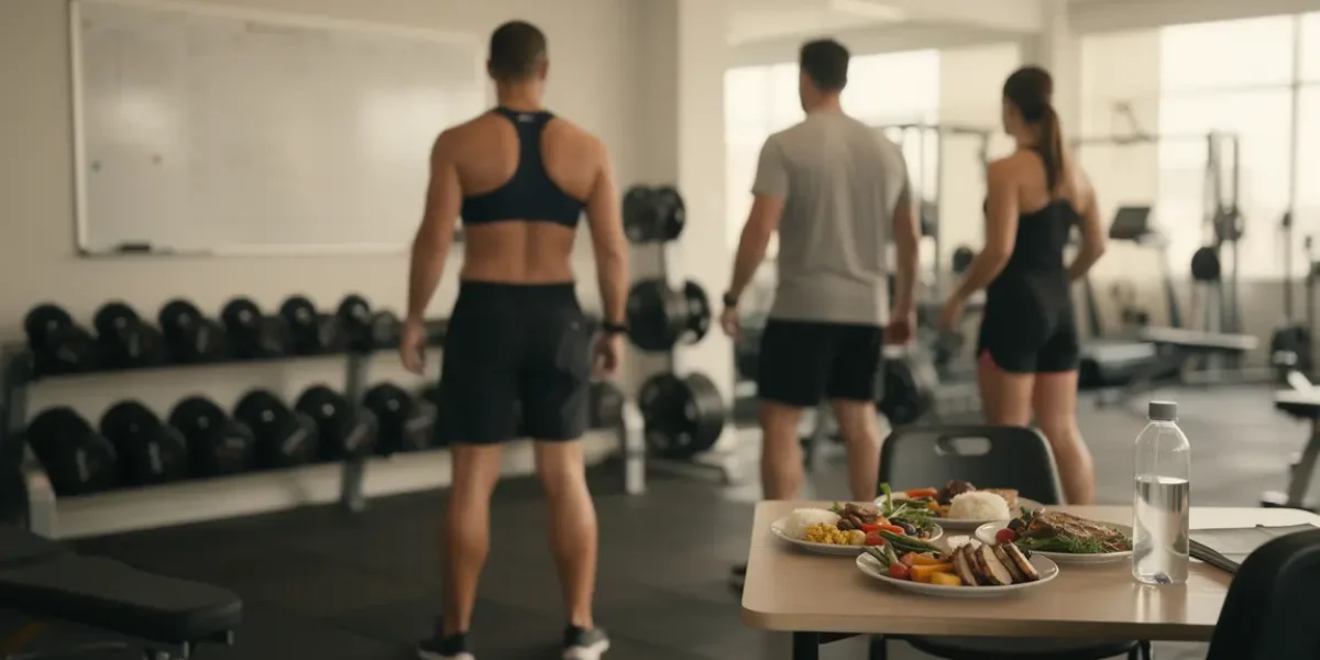 Salle de sport sèche rapide repas sains