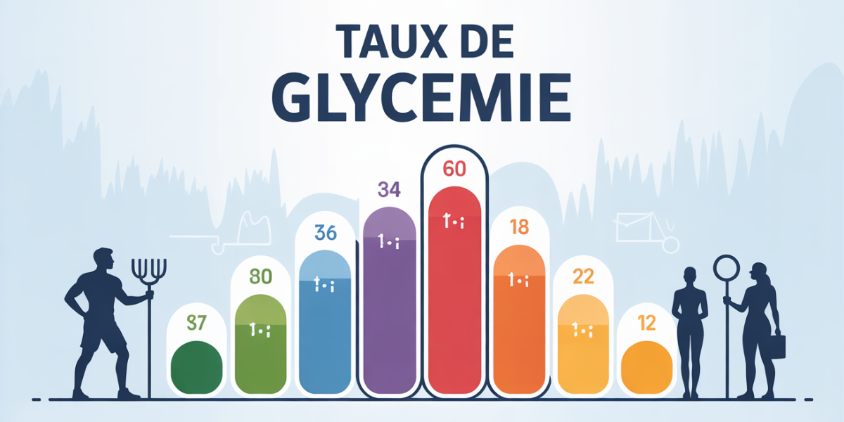 Tableau glycemie courbes sportifs professionnels sante