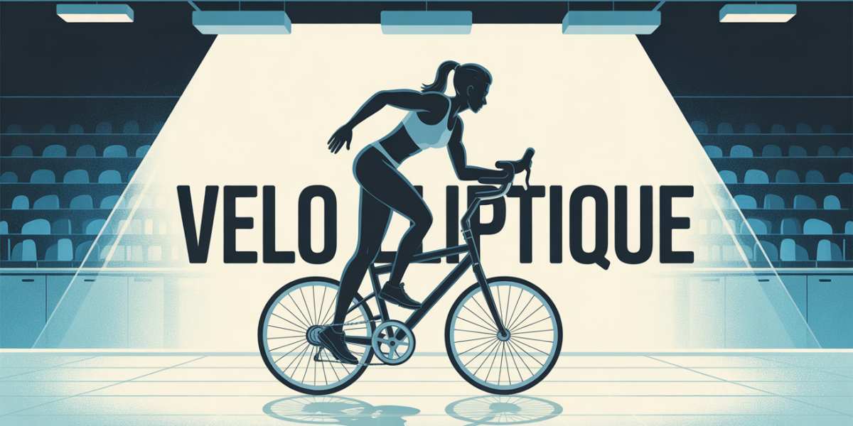 Illustration vélo elliptique posture dynamique