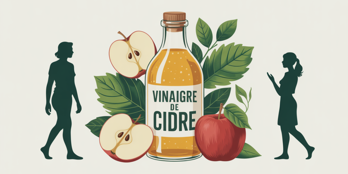 vinaigre de cidre bouteille pommes bienfaits santé