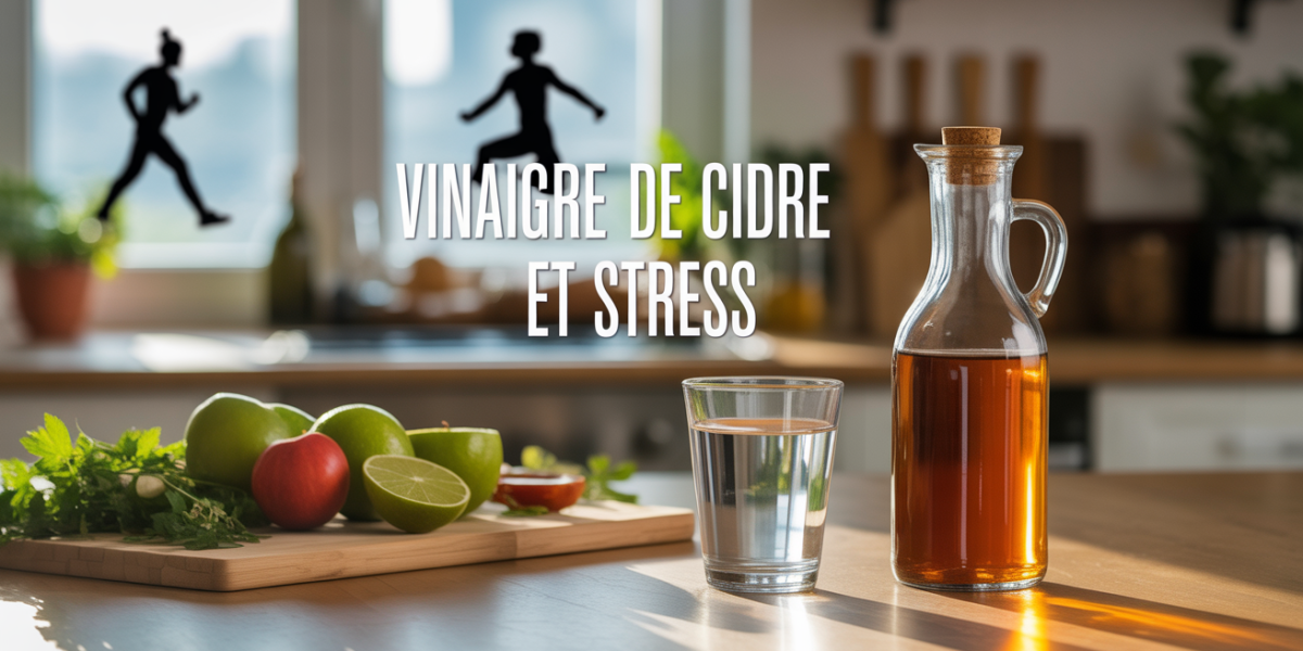 verre de vinaigre de cidre anti-stress cuisine saine