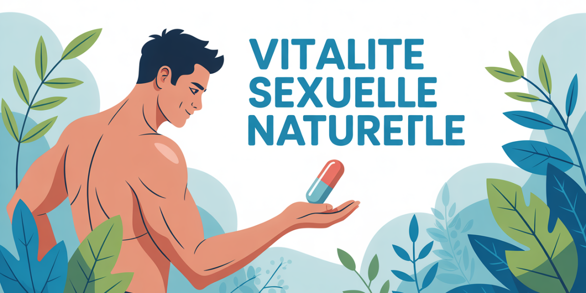 Homme serein avec plantes et capsule Viril Top